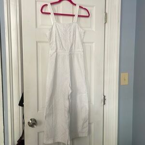 Women’s size 2 Banana Republic white eyelet jumpsuit